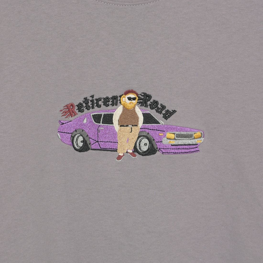 33Degrees [サーティスリーディグリーズ] 髭おじさんサガラ刺繍半袖Tシャツ [TDR-252-024] C GRYGE