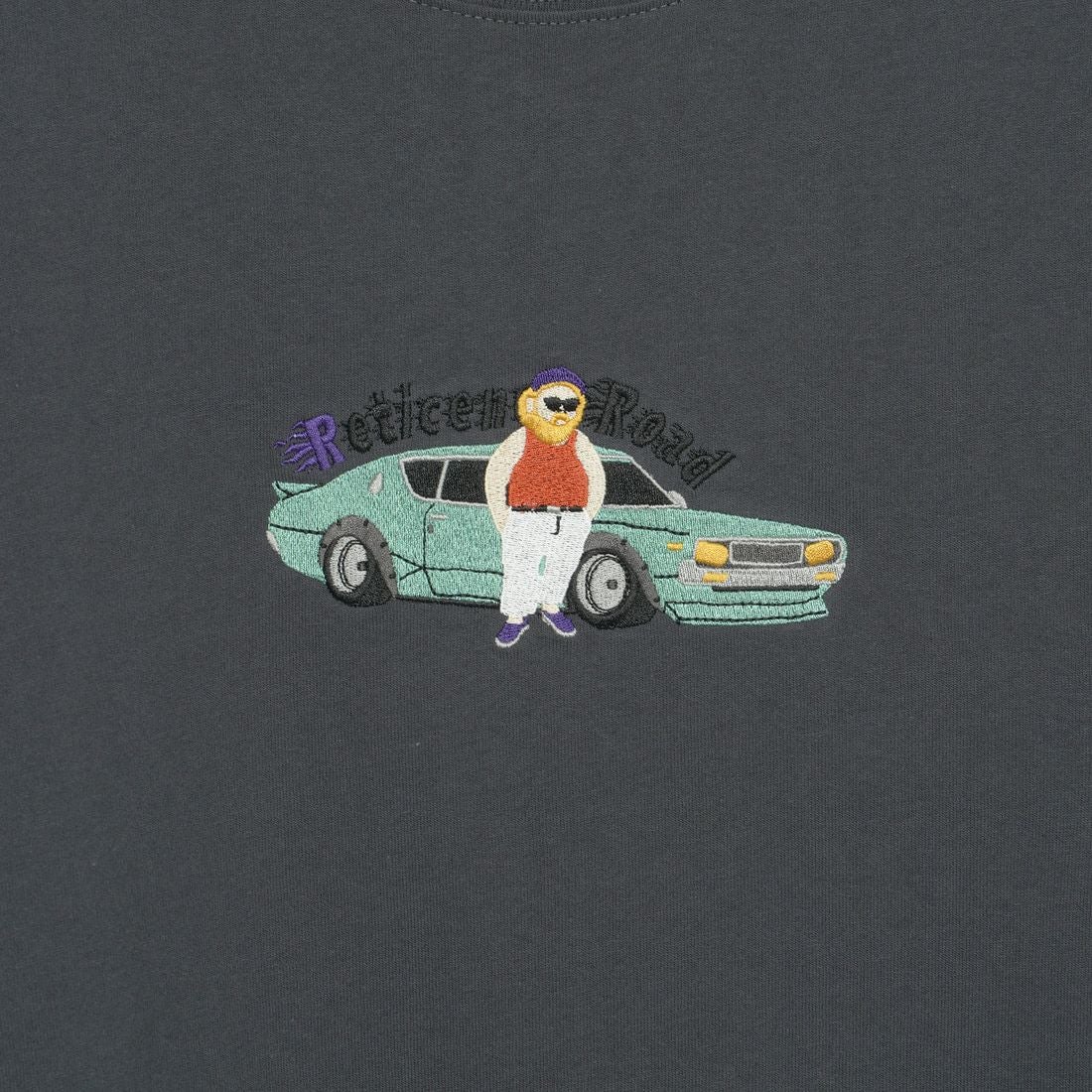 33Degrees [サーティスリーディグリーズ] 髭おじさんサガラ刺繍半袖Tシャツ [TDR-252-024] C BLACK