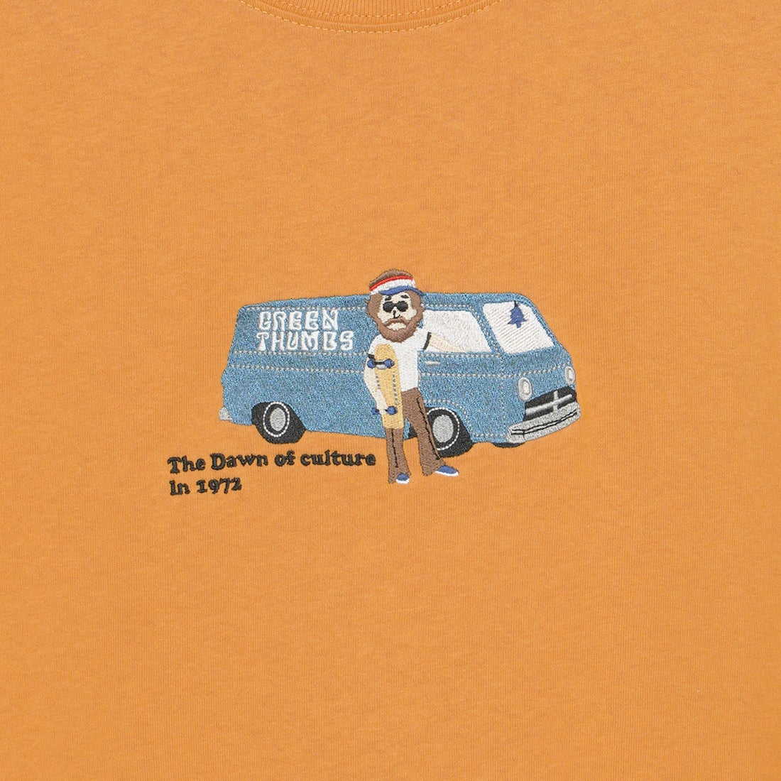 33Degrees [サーティスリーディグリーズ] 髭おじさんサガラ刺繍半袖Tシャツ [TDR-252-024] I YELLOW