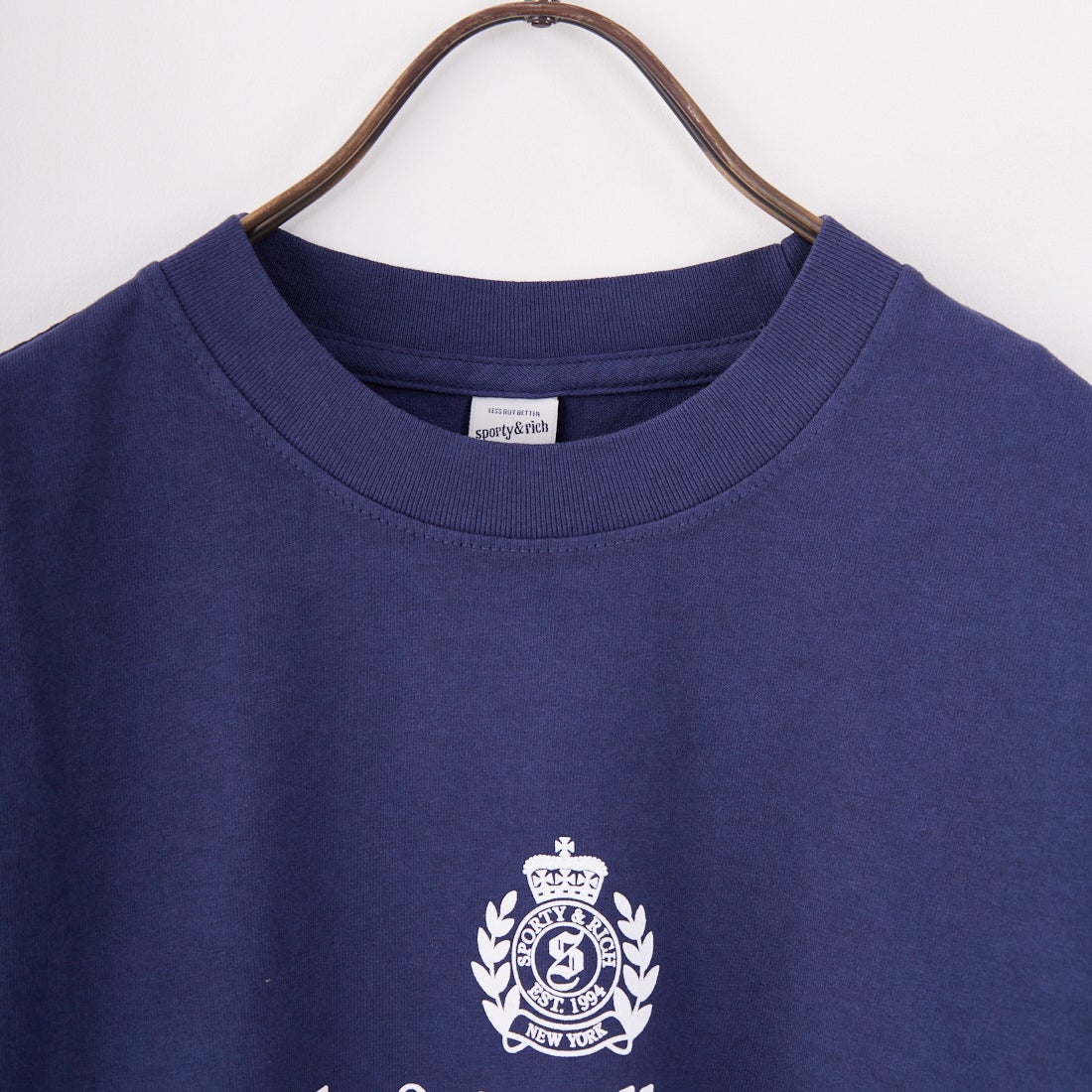 Sporty&Rich [スポーティアンドリッチ] H&W クレストTシャツ [TO043612241] DARK NAVY