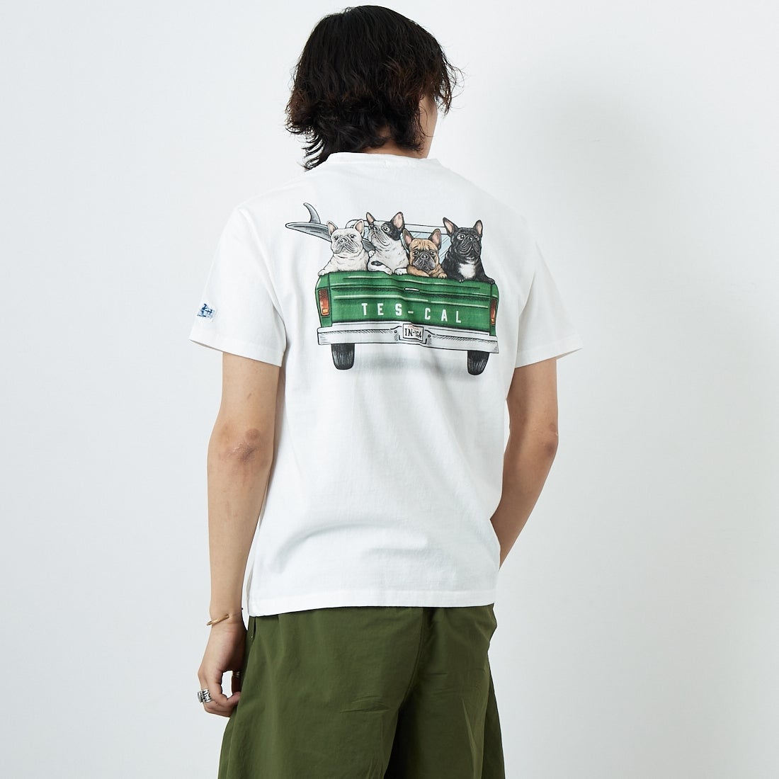 07 WHITE&&モデル身長：179cm 着用サイズ：M&&