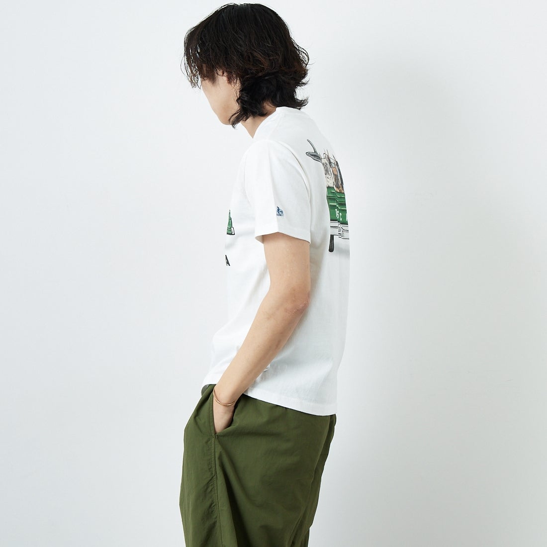 The Endless Summer [エンドレスサマー] 4BUHIサーフトラック ショートスリーブTシャツ [FH-25574324] 07 WHITE &&モデル身長：179cm 着用サイズ：M&&