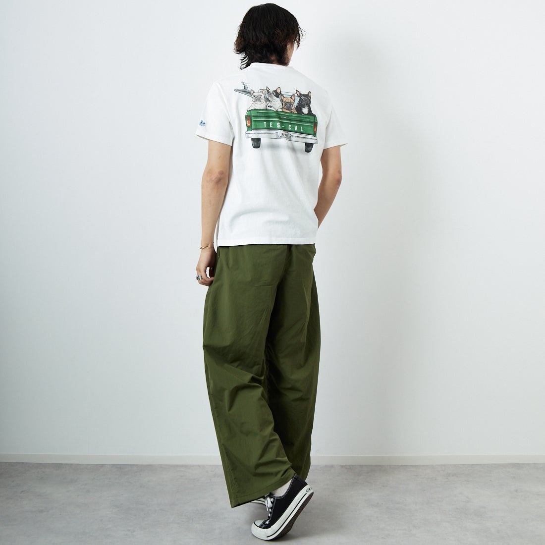 The Endless Summer [エンドレスサマー] 4BUHIサーフトラック ショートスリーブTシャツ [FH-25574324] 07 WHITE &&モデル身長：179cm 着用サイズ：M&&