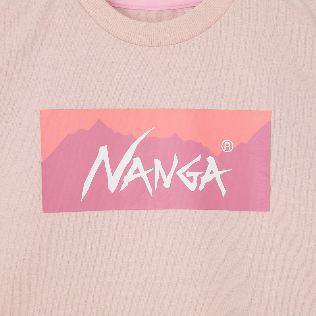 NANGA [ナンガ] エコハイブリッド ボックスロゴキッズTシャツ [N2504-6M532A] PINK