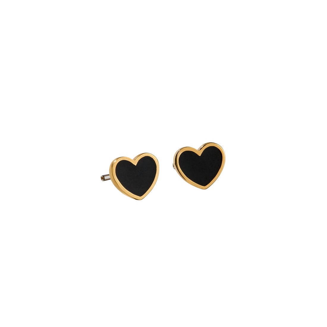 Baqless [バックレス] アミティ ブラックハートピアス [AM-NRHT-YG] GOLD