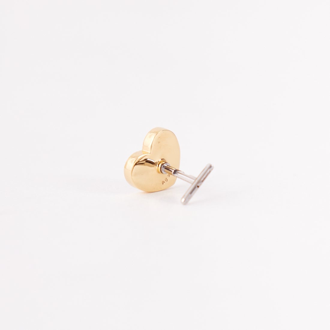 Baqless [バックレス] アミティ ブラックハートピアス [AM-NRHT-YG] GOLD
