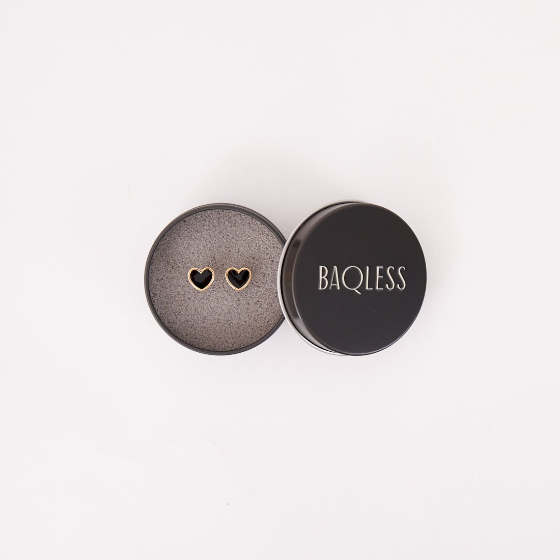 Baqless [バックレス] アミティ ブラックハートピアス [AM-NRHT-YG] GOLD