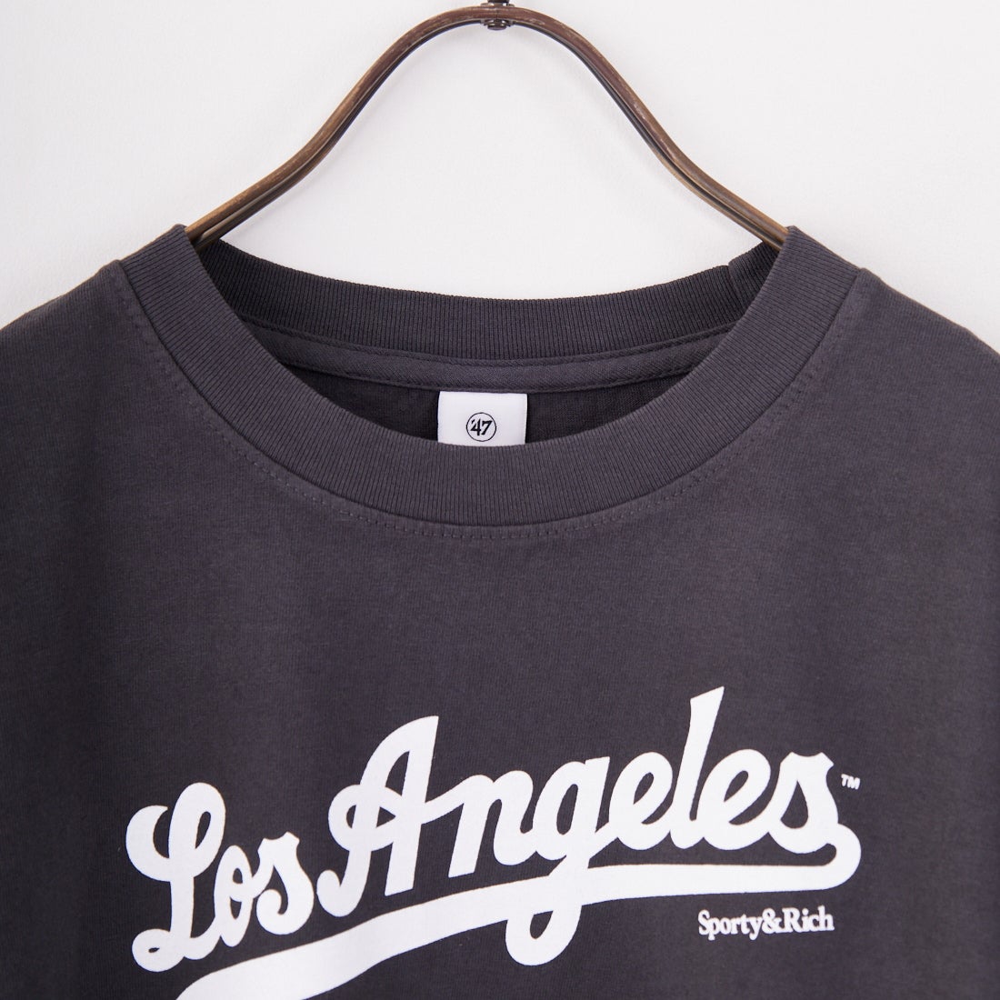 Sporty&Rich [スポーティアンドリッチ] ロサンゼルス・ドジャース ショートスリーブTシャツ [TO043627667] F.BLACK