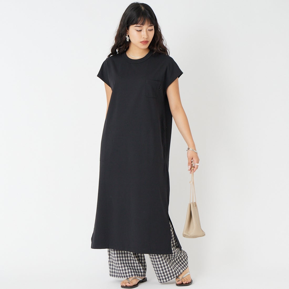 BLK&&モデル身長：162cm 着用サイズ：WM&&