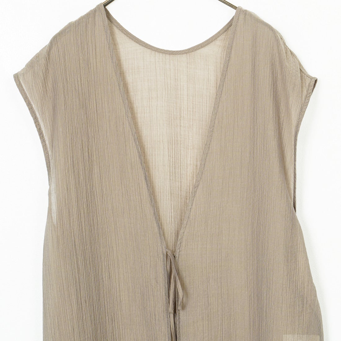 CLOCHE [クロシェ] 楊柳シアーロングジレ [51285724] ﾓｶ