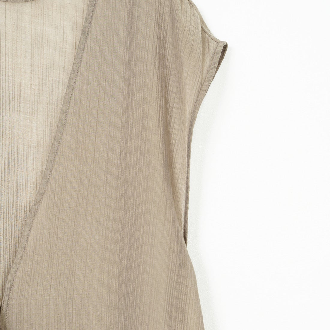 CLOCHE [クロシェ] 楊柳シアーロングジレ [51285724] ﾓｶ