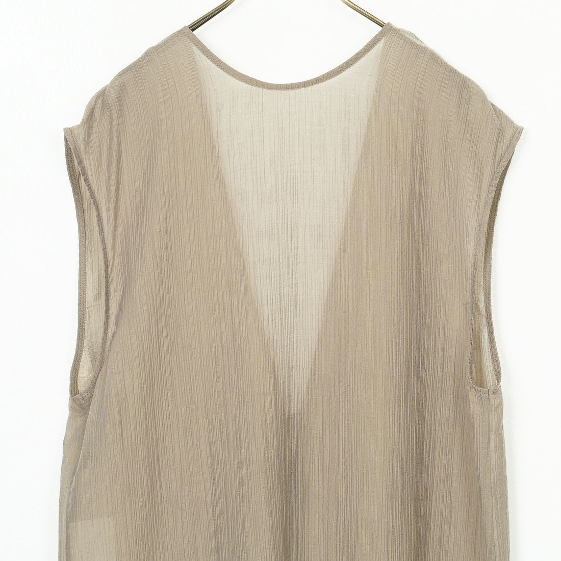 CLOCHE [クロシェ] 楊柳シアーロングジレ [51285724] ﾓｶ