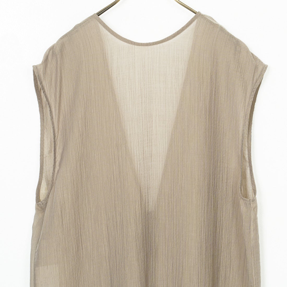 CLOCHE [クロシェ] 楊柳シアーロングジレ [51285724] ﾓｶ