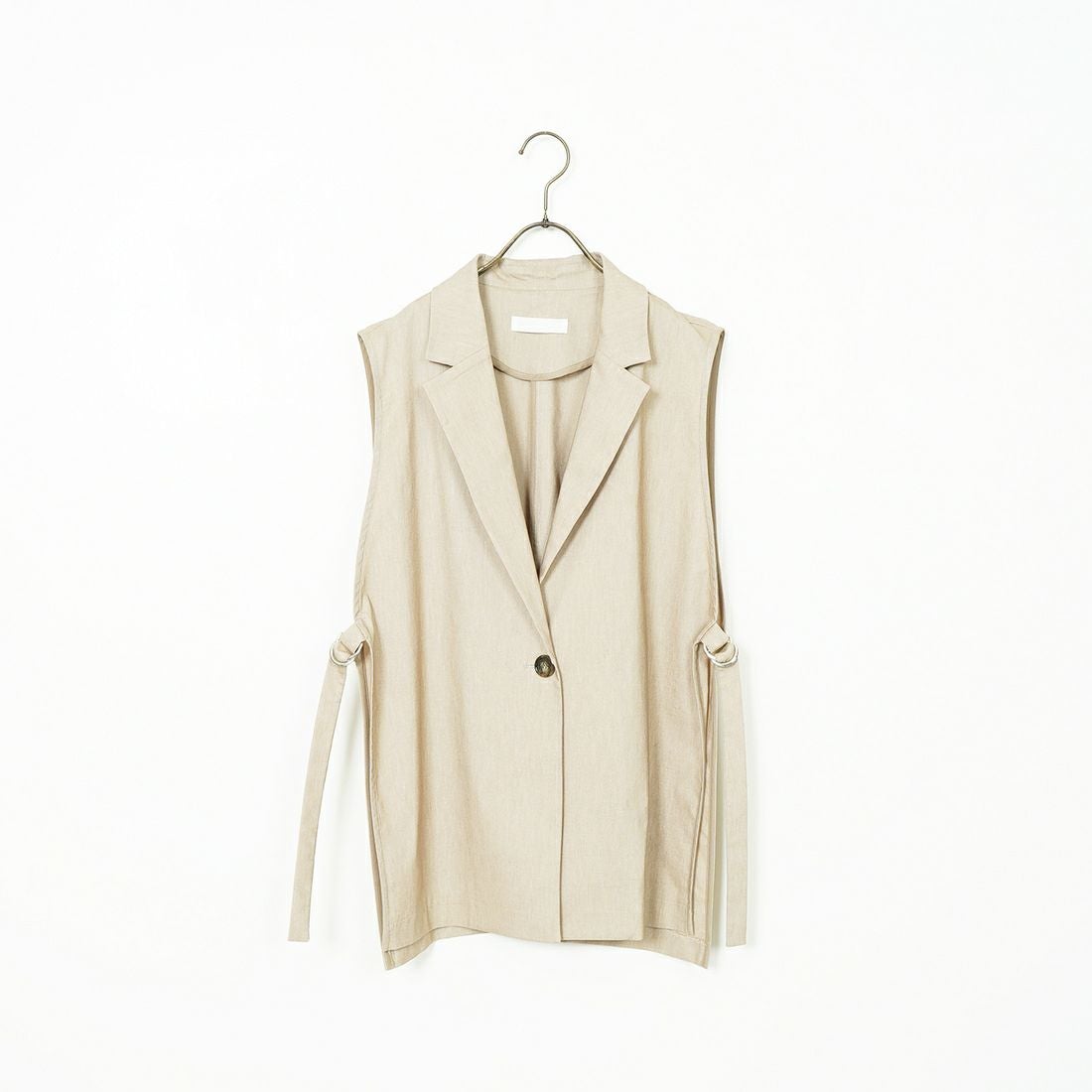 Jeans Factory Clothes [ジーンズファクトリークローズ] バックラッシュリネン ダブルカラーベスト [21255051] 033 ﾍﾞｰｼﾞｭ