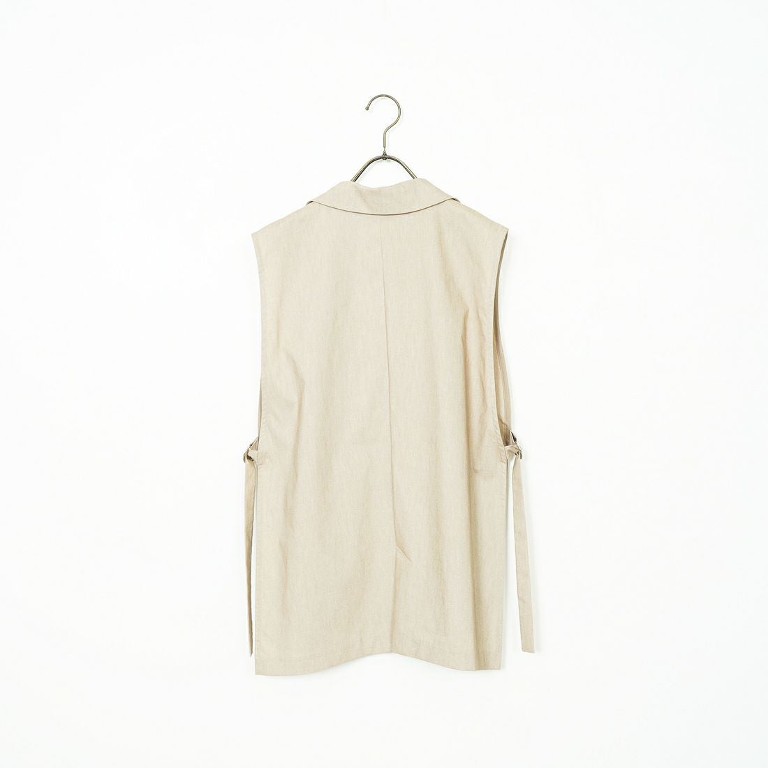 Jeans Factory Clothes [ジーンズファクトリークローズ] バックラッシュリネン ダブルカラーベスト [21255051] 033 ﾍﾞｰｼﾞｭ