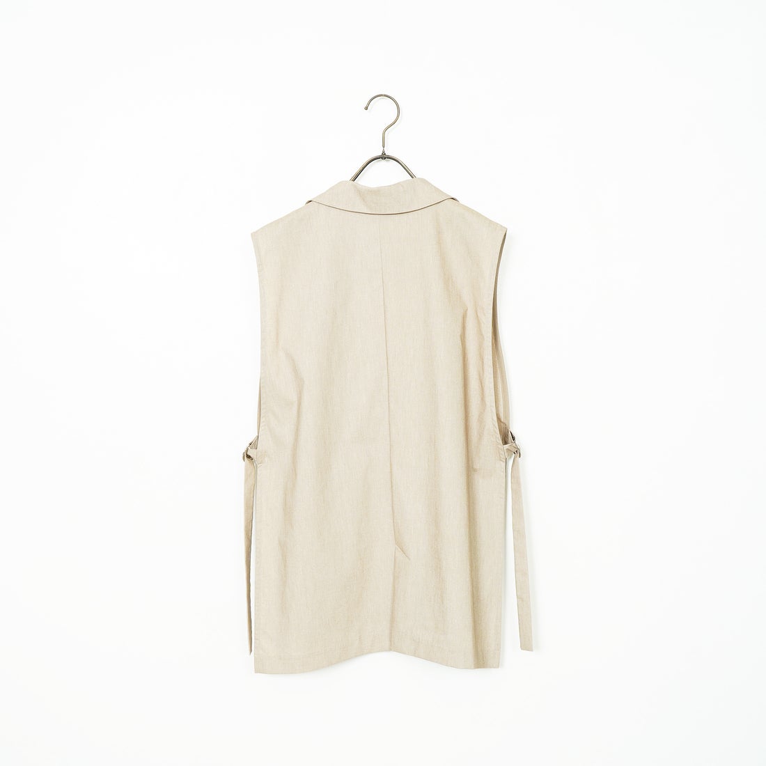 Jeans Factory Clothes [ジーンズファクトリークローズ] バックラッシュリネン ダブルカラーベスト [21255051] 033 ﾍﾞｰｼﾞｭ
