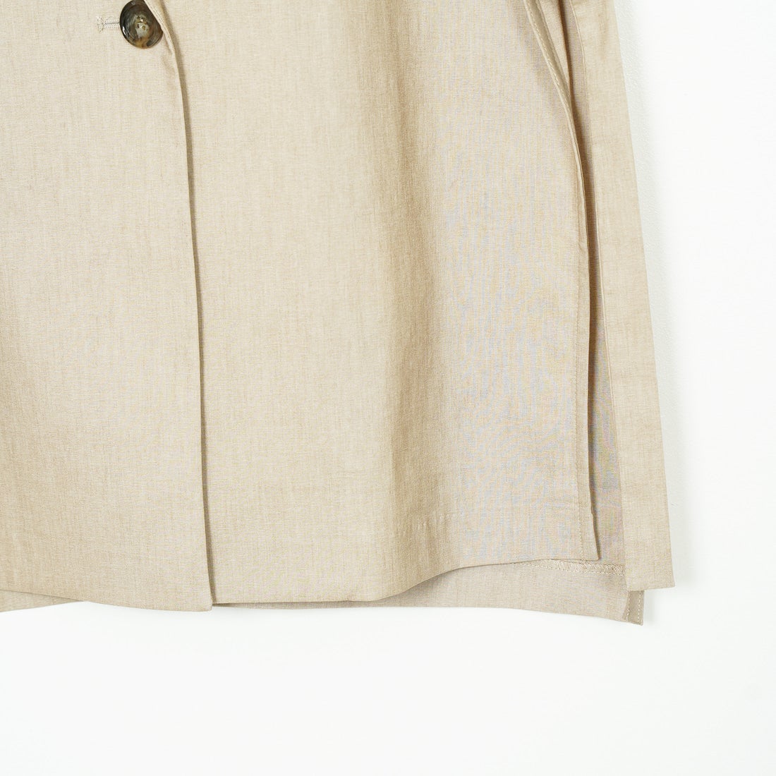 Jeans Factory Clothes [ジーンズファクトリークローズ] バックラッシュリネン ダブルカラーベスト [21255051] 033 ﾍﾞｰｼﾞｭ