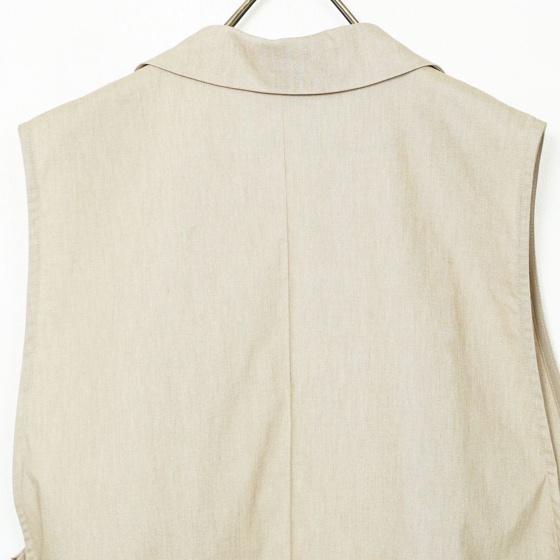 Jeans Factory Clothes [ジーンズファクトリークローズ] バックラッシュリネン ダブルカラーベスト [21255051] 033 ﾍﾞｰｼﾞｭ