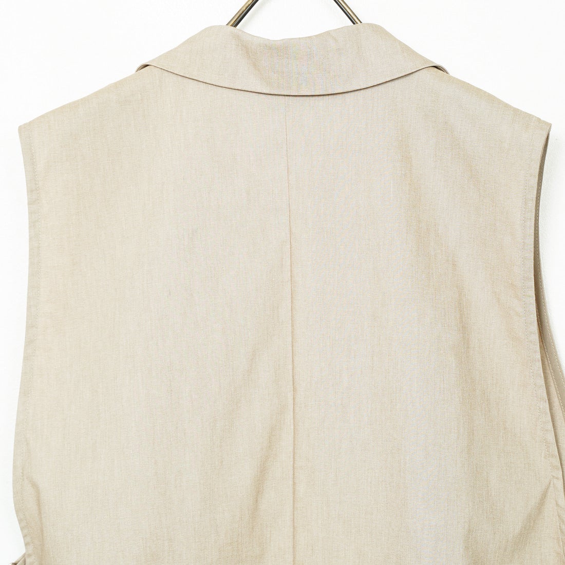 Jeans Factory Clothes [ジーンズファクトリークローズ] バックラッシュリネン ダブルカラーベスト [21255051] 033 ﾍﾞｰｼﾞｭ