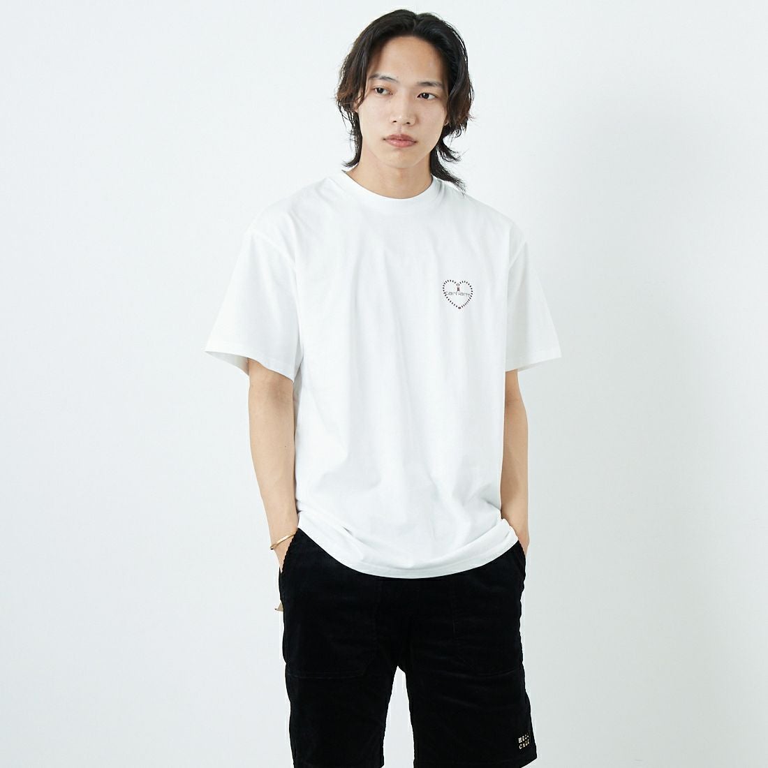 WHITE/RED&&モデル身長：179cm 着用サイズ：M&&