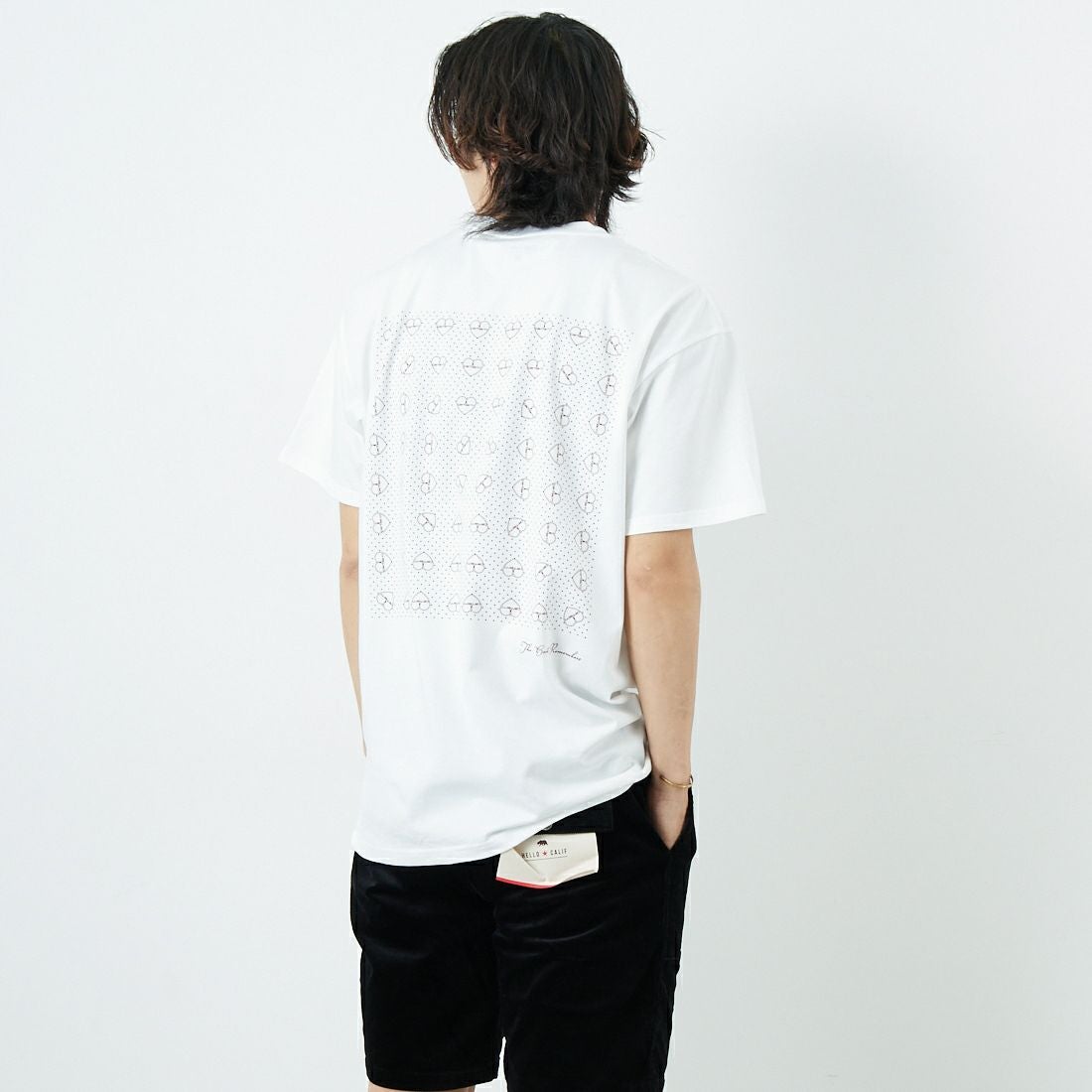 carhartt WIP [カーハートダブリューアイピー] ショートスリーブフロシキTシャツ [I034655] WHITE/RED &&モデル身長：179cm 着用サイズ：M&&