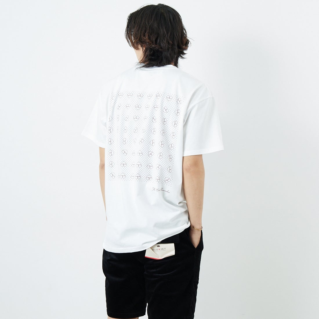 carhartt WIP [カーハートダブリューアイピー] ショートスリーブフロシキTシャツ [I034655] WHITE/RED &&モデル身長：179cm 着用サイズ：M&&