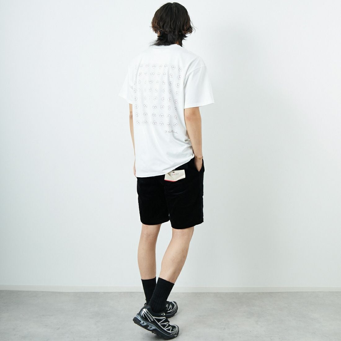 carhartt WIP [カーハートダブリューアイピー] ショートスリーブフロシキTシャツ [I034655] WHITE/RED &&モデル身長：179cm 着用サイズ：M&&