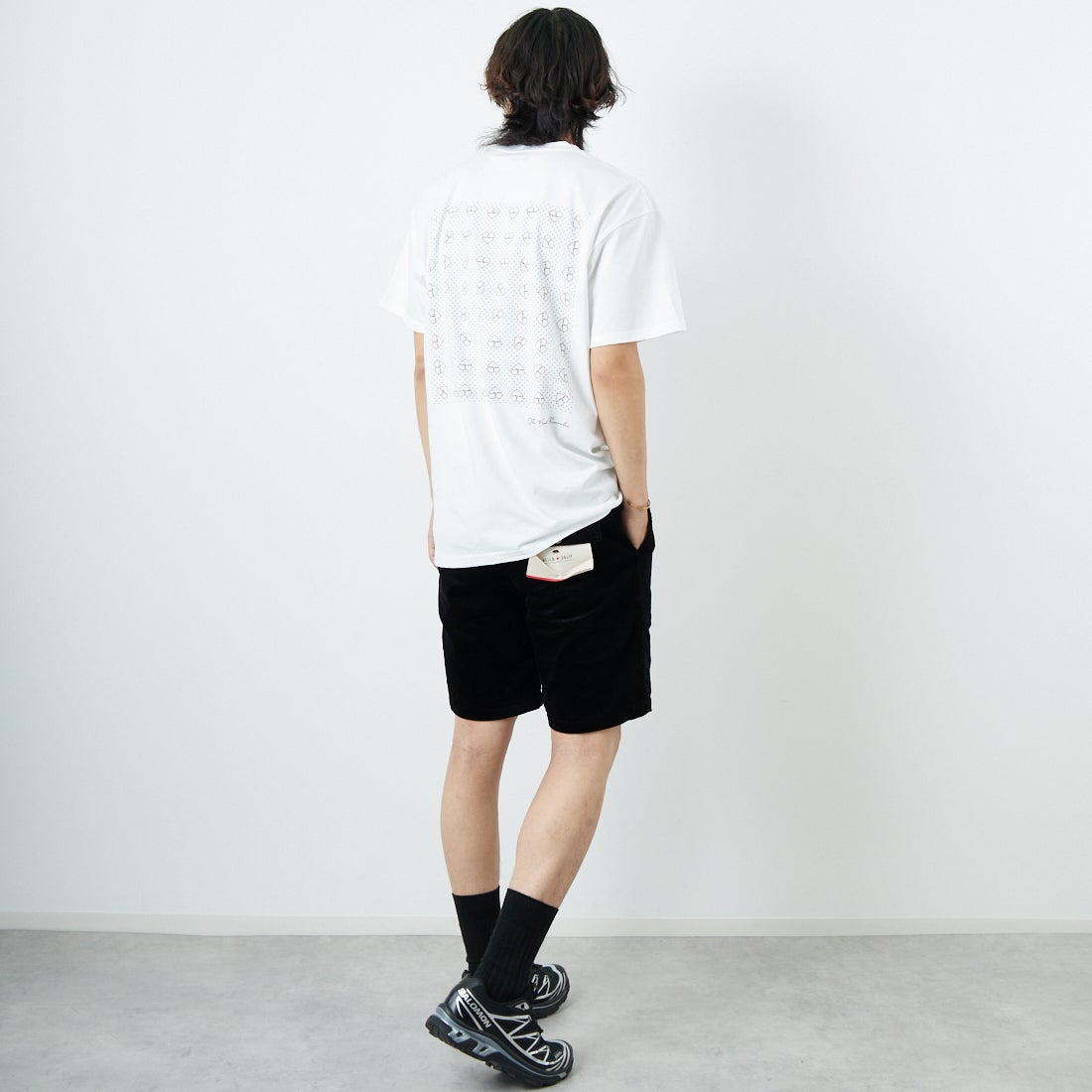 carhartt WIP [カーハートダブリューアイピー] ショートスリーブフロシキTシャツ [I034655] WHITE/RED &&モデル身長：179cm 着用サイズ：M&&
