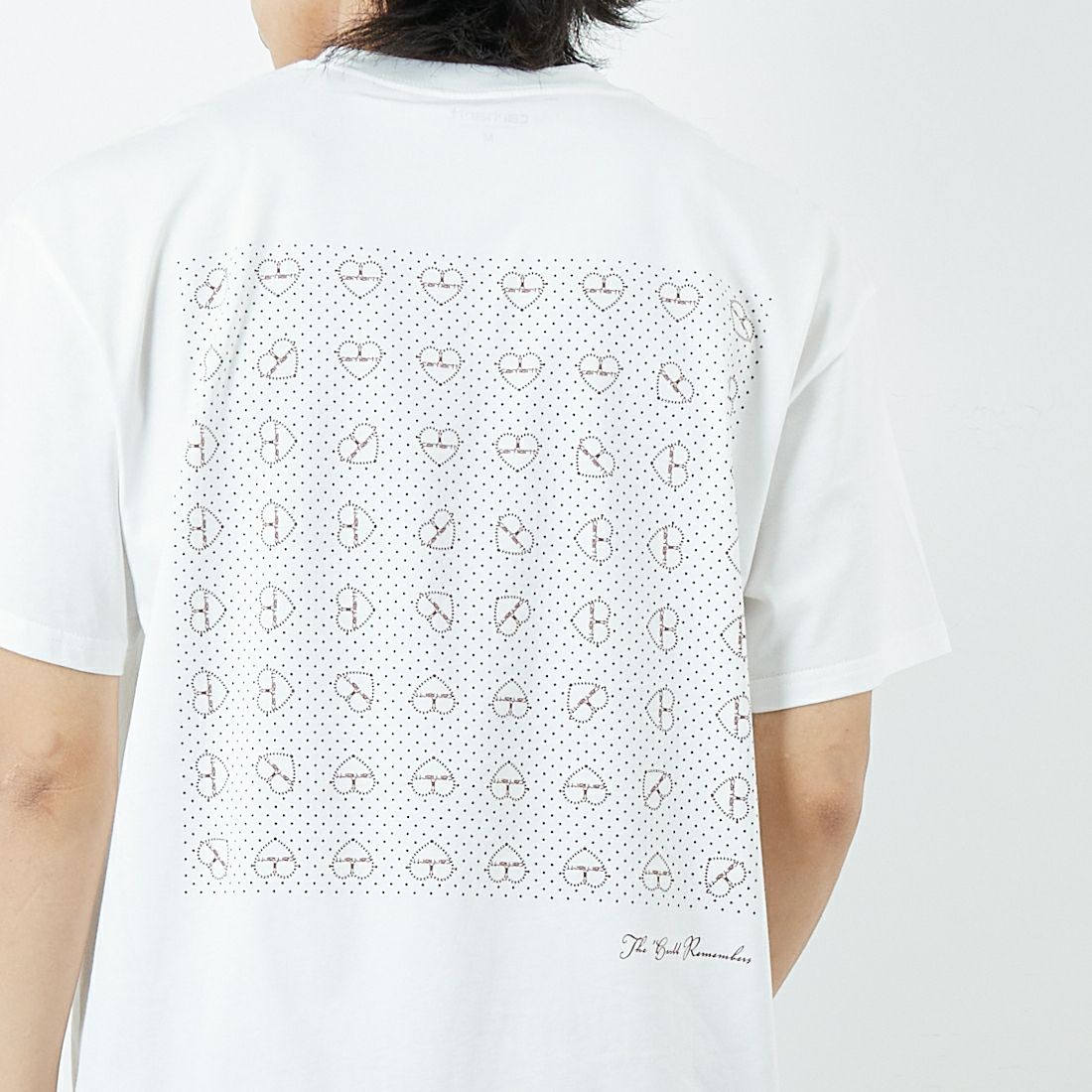 carhartt WIP [カーハートダブリューアイピー] ショートスリーブフロシキTシャツ [I034655] WHITE/RED &&モデル身長：179cm 着用サイズ：M&&