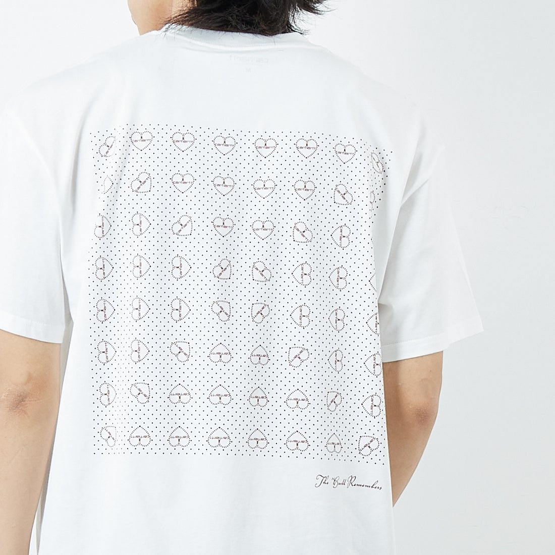 carhartt WIP [カーハートダブリューアイピー] ショートスリーブフロシキTシャツ [I034655] WHITE/RED &&モデル身長：179cm 着用サイズ：M&&