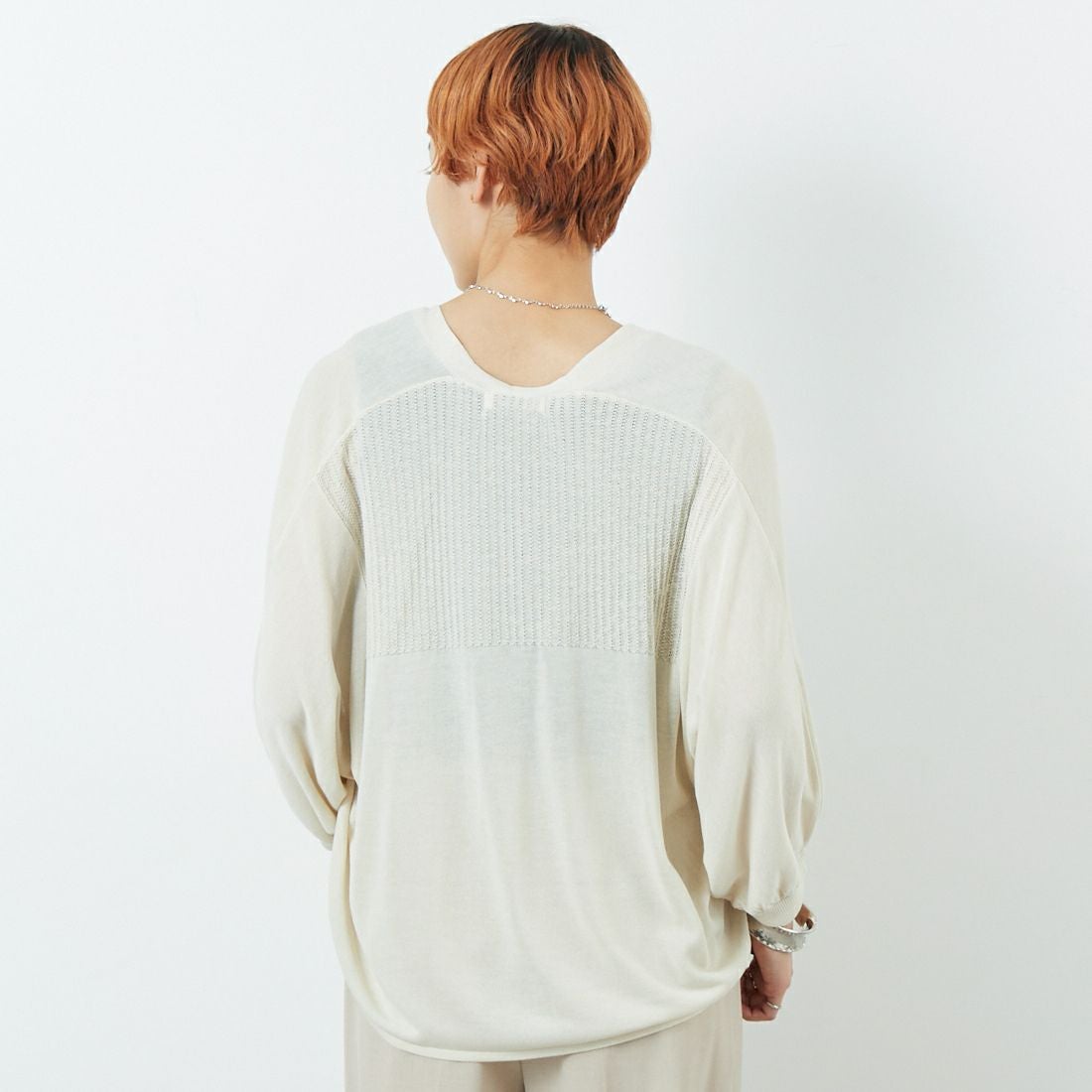 Jf Ready Made [ジェイエフレディメイド] ひんやりUVニットカーディガン [3125051] ｱｲﾎﾞﾘｰ &&モデル身長：160cm 着用サイズ：F&&