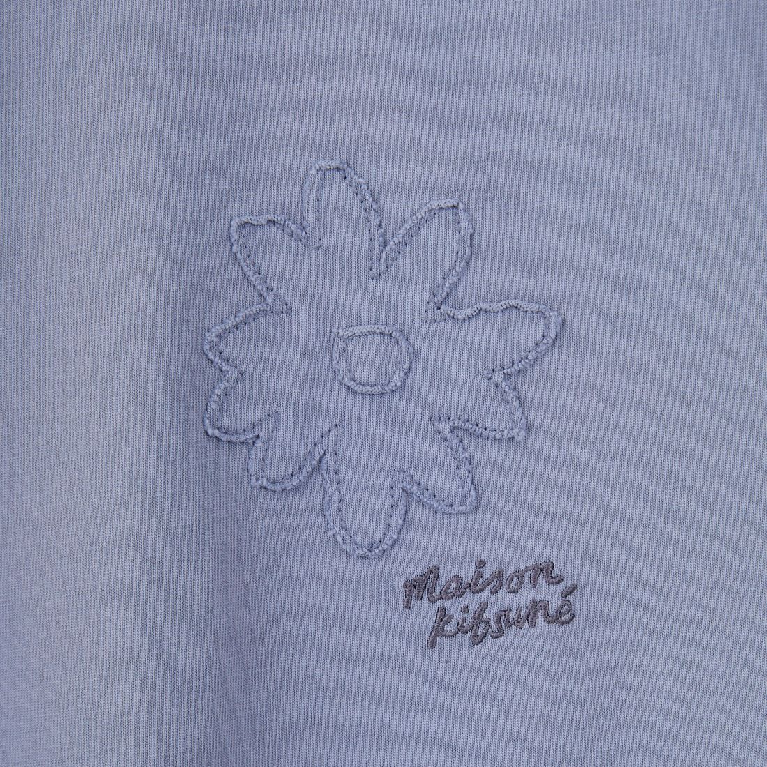 MAISON KITSUNE [メゾン キツネ] クラフテッドデイジーオーバーサイズTシャツ [OM00124KJ7020] 0074 ZINC