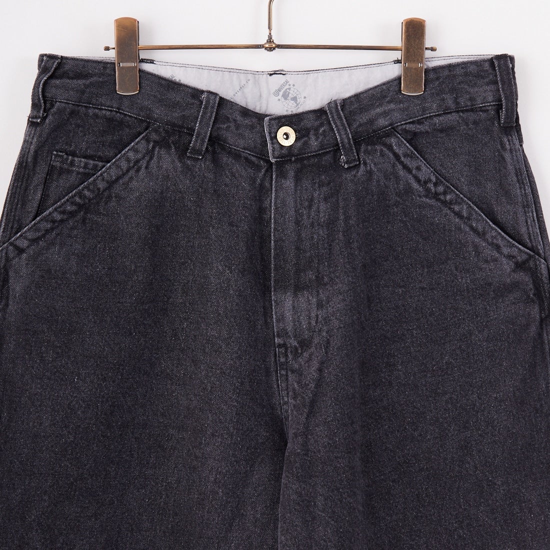 UNIVERSAL OVERALL [ユニバーサルオーバーオール] デニムペインタービッグショーツ [U2511601-A] BLACK