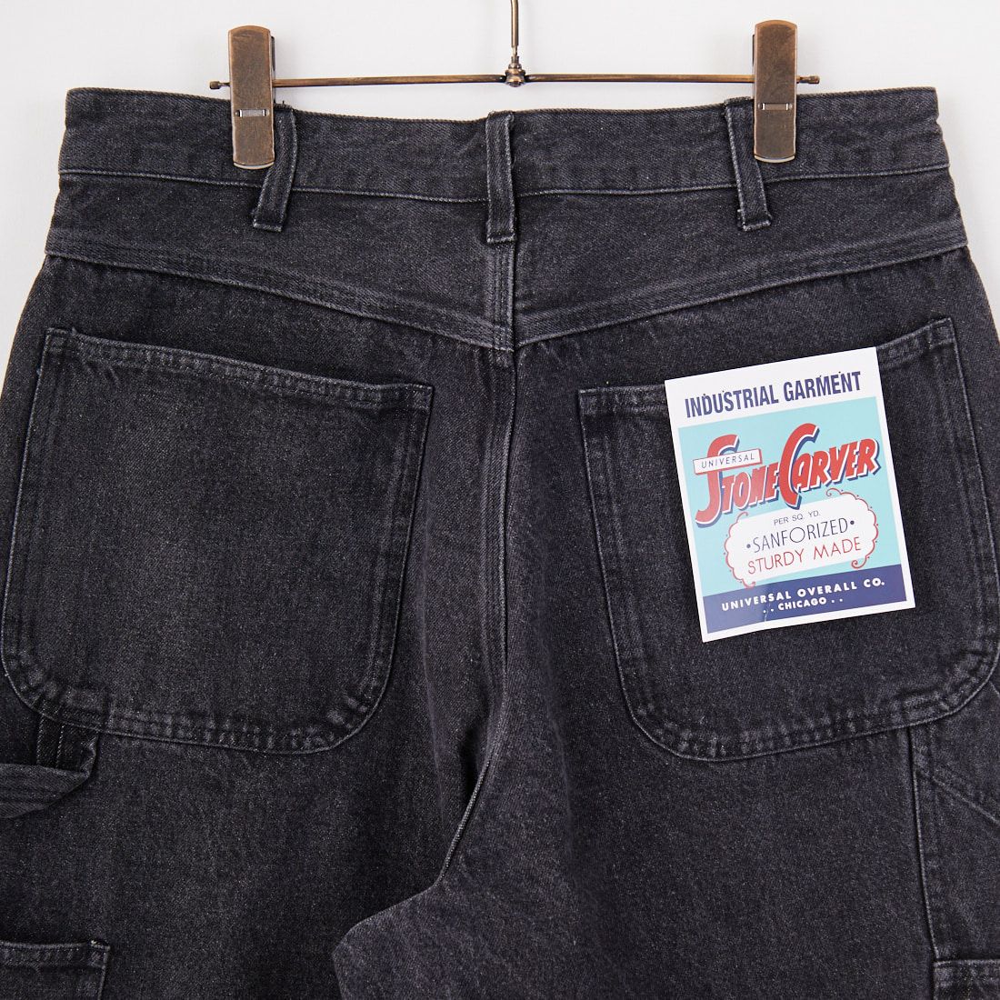 UNIVERSAL OVERALL [ユニバーサルオーバーオール] デニムペインタービッグショーツ [U2511601-A] BLACK