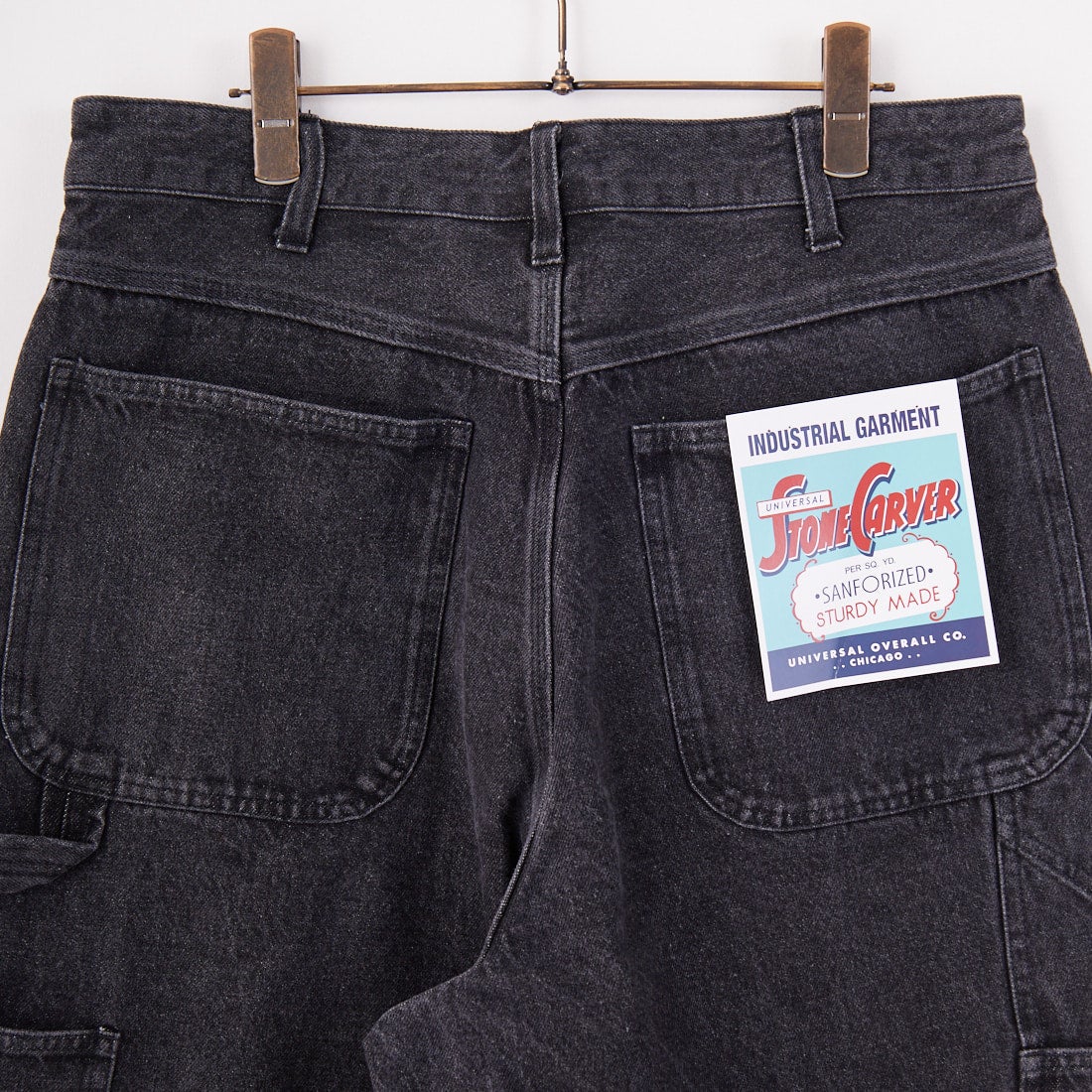 UNIVERSAL OVERALL [ユニバーサルオーバーオール] デニムペインタービッグショーツ [U2511601-A] BLACK
