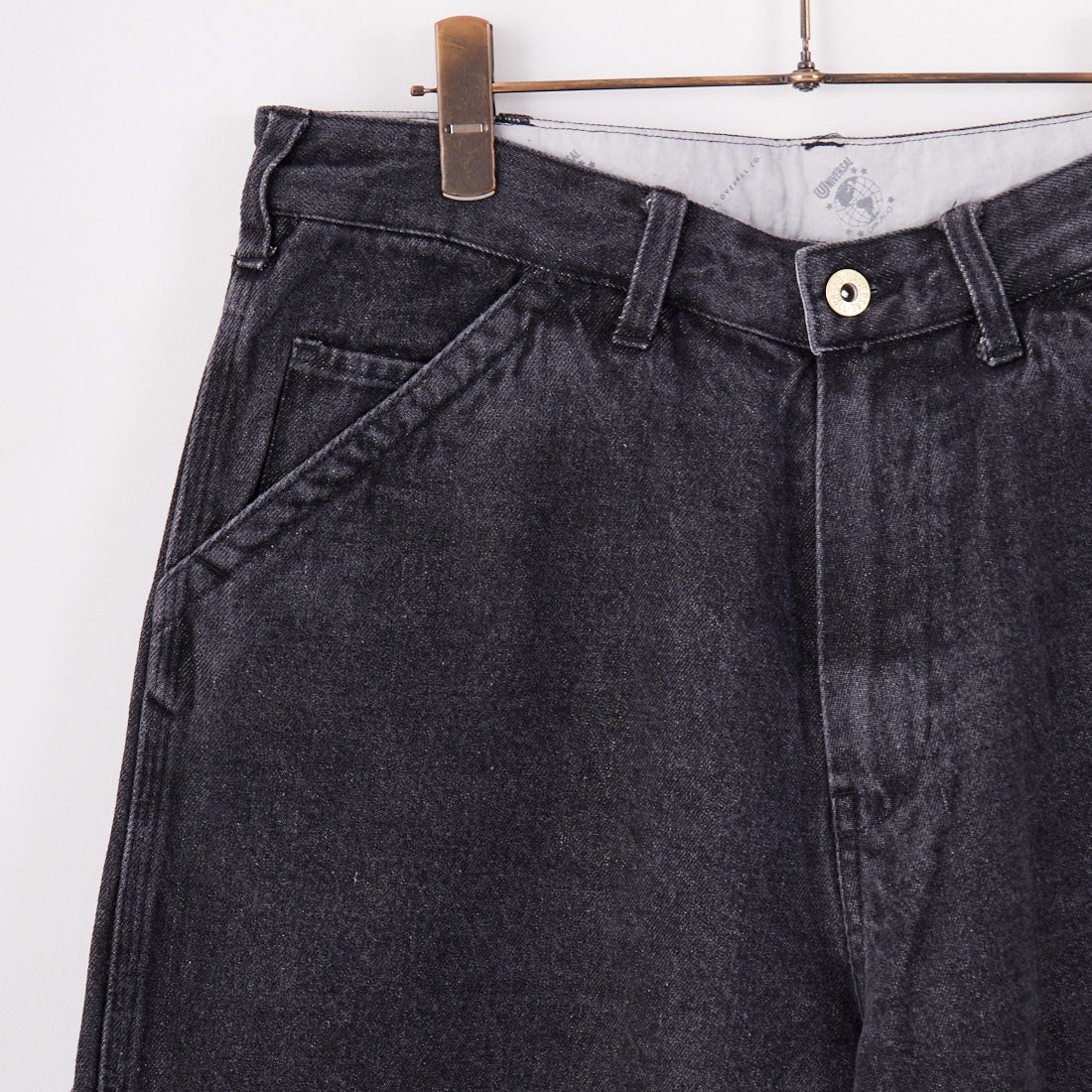 UNIVERSAL OVERALL [ユニバーサルオーバーオール] デニムペインタービッグショーツ [U2511601-A] BLACK