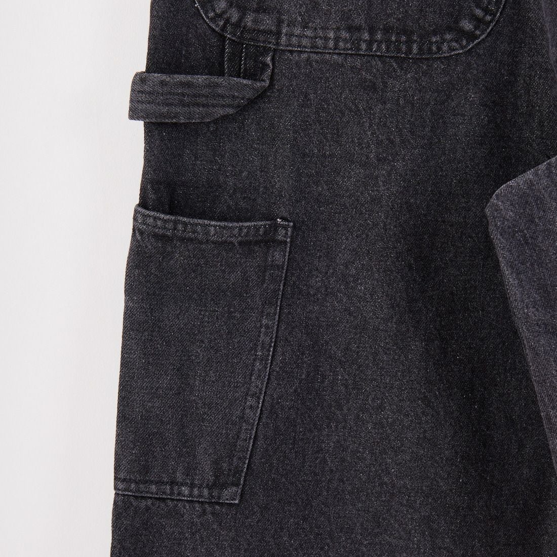 UNIVERSAL OVERALL [ユニバーサルオーバーオール] デニムペインタービッグショーツ [U2511601-A] BLACK