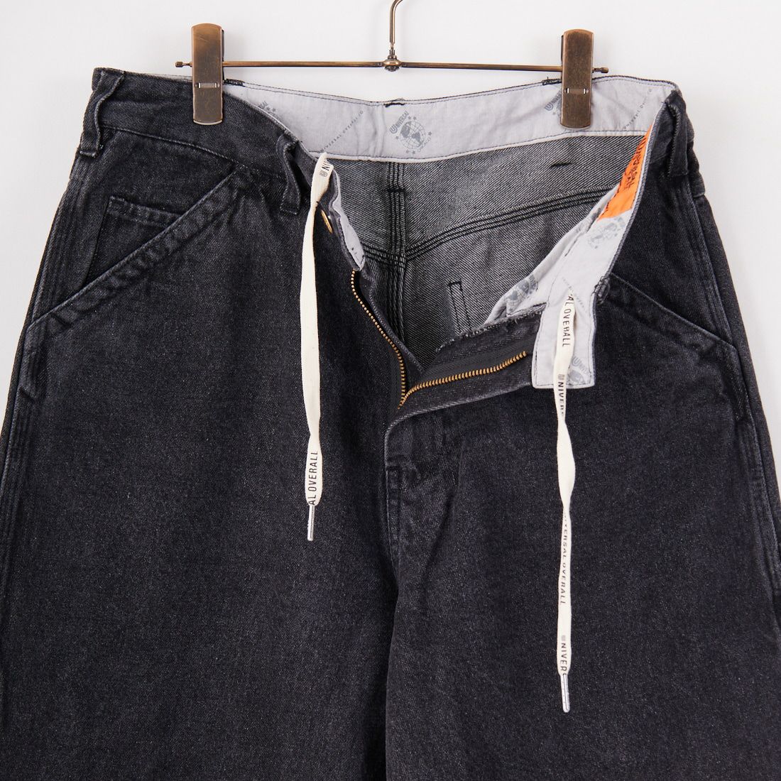 UNIVERSAL OVERALL [ユニバーサルオーバーオール] デニムペインタービッグショーツ [U2511601-A] BLACK