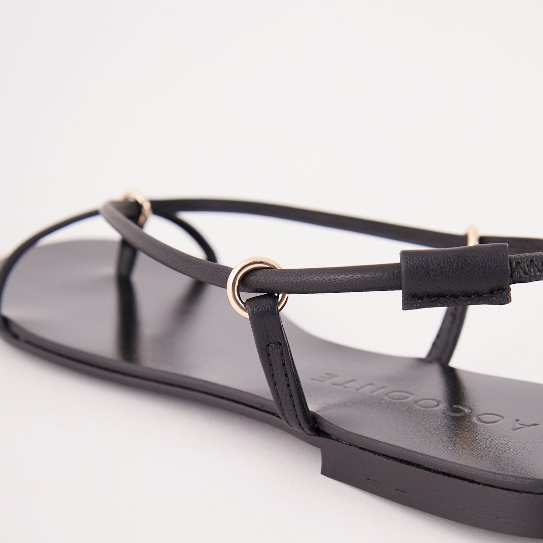 LAOCOONTE [ラオコーンテ] レザーコードサンダル [AMIRA-SOFIA] 01 BLACK