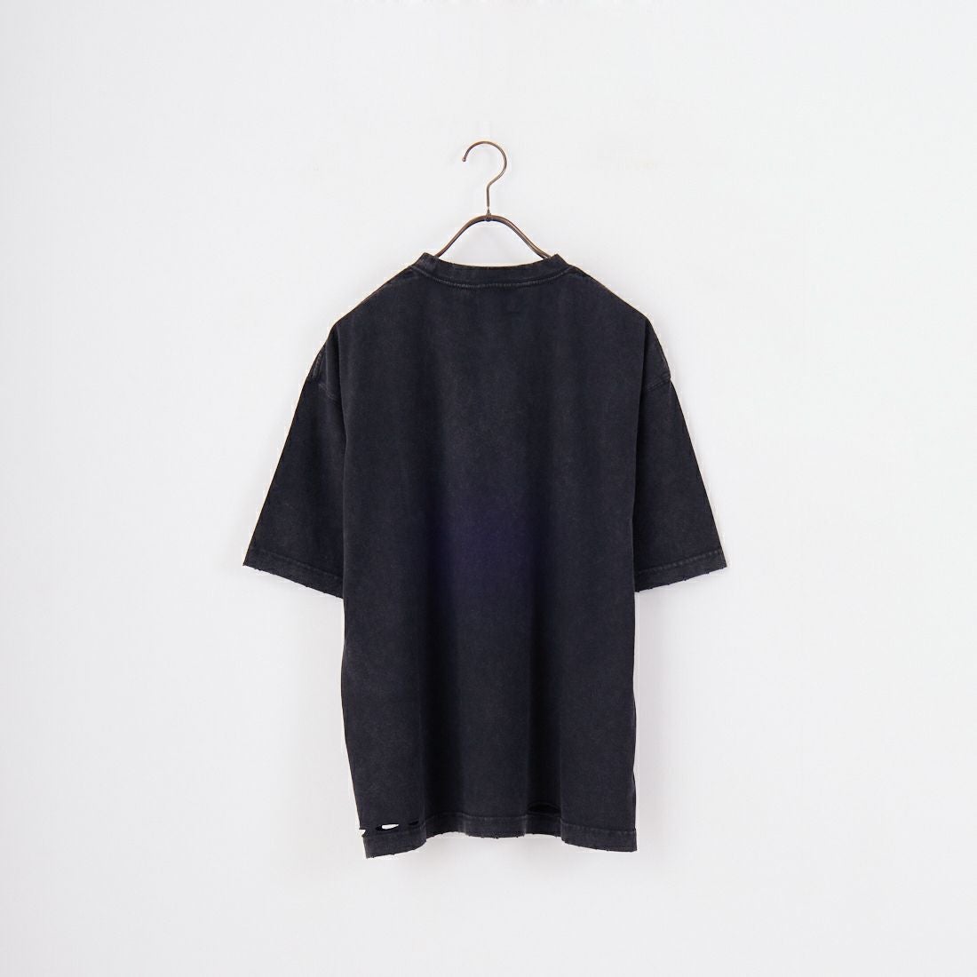 SLICK [スリック] ピグメントダイダメージTシャツ [5230116] 700 BLACK