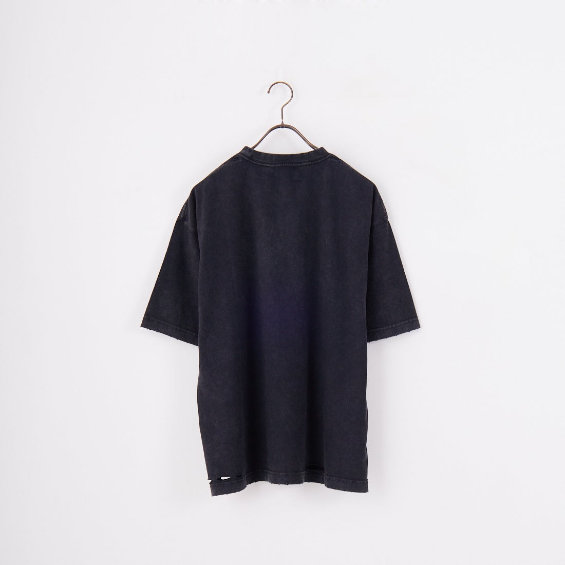 SLICK [スリック] ピグメントダイダメージTシャツ [5230116] 700 BLACK