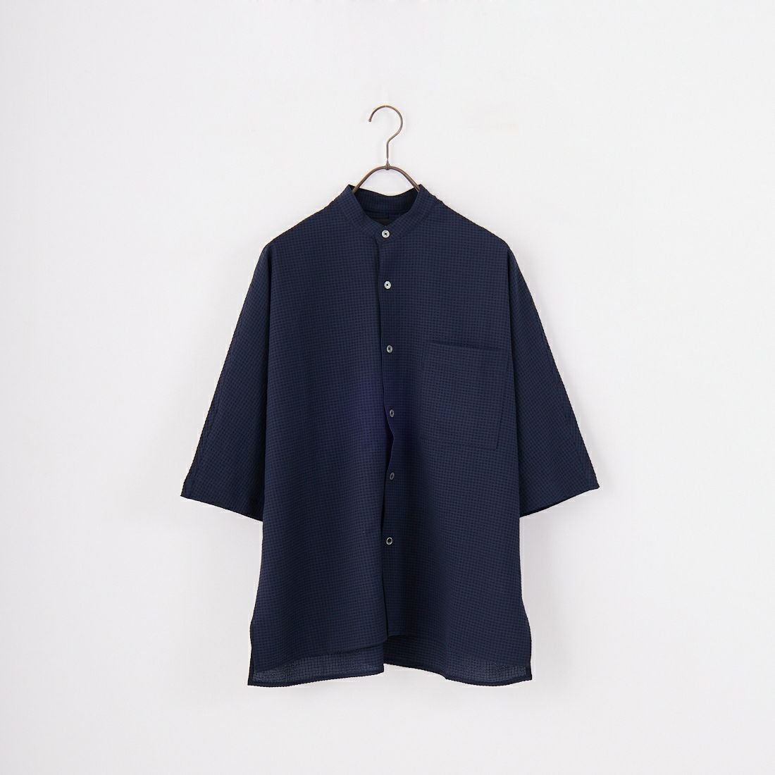 SLICK [スリック] ドットエアーシアサッカー ドルマンスリーブシャツ [5220112] 210 NAVY