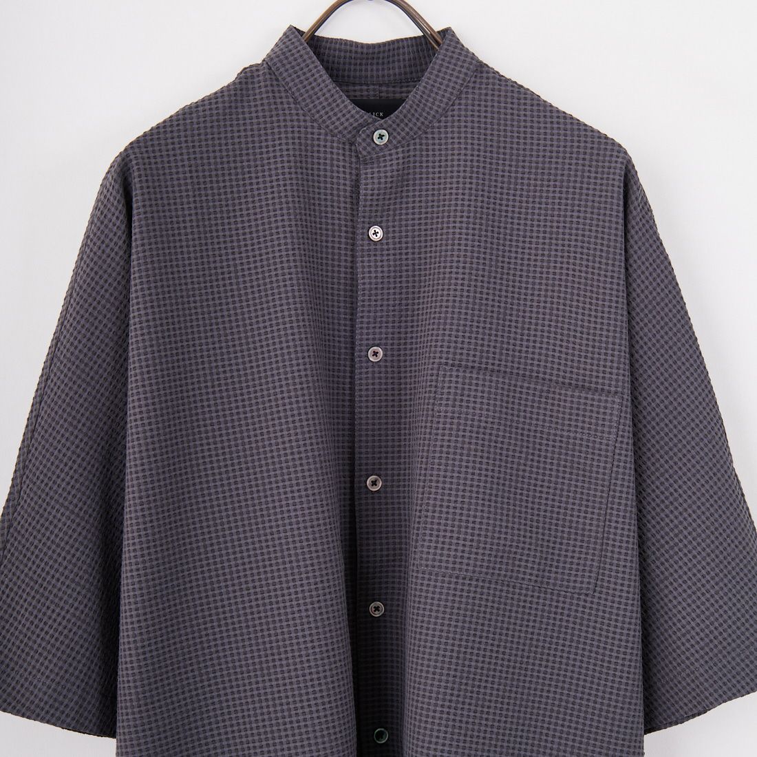 SLICK [スリック] ドットエアーシアサッカー ドルマンスリーブシャツ [5220112] 720 COAL B