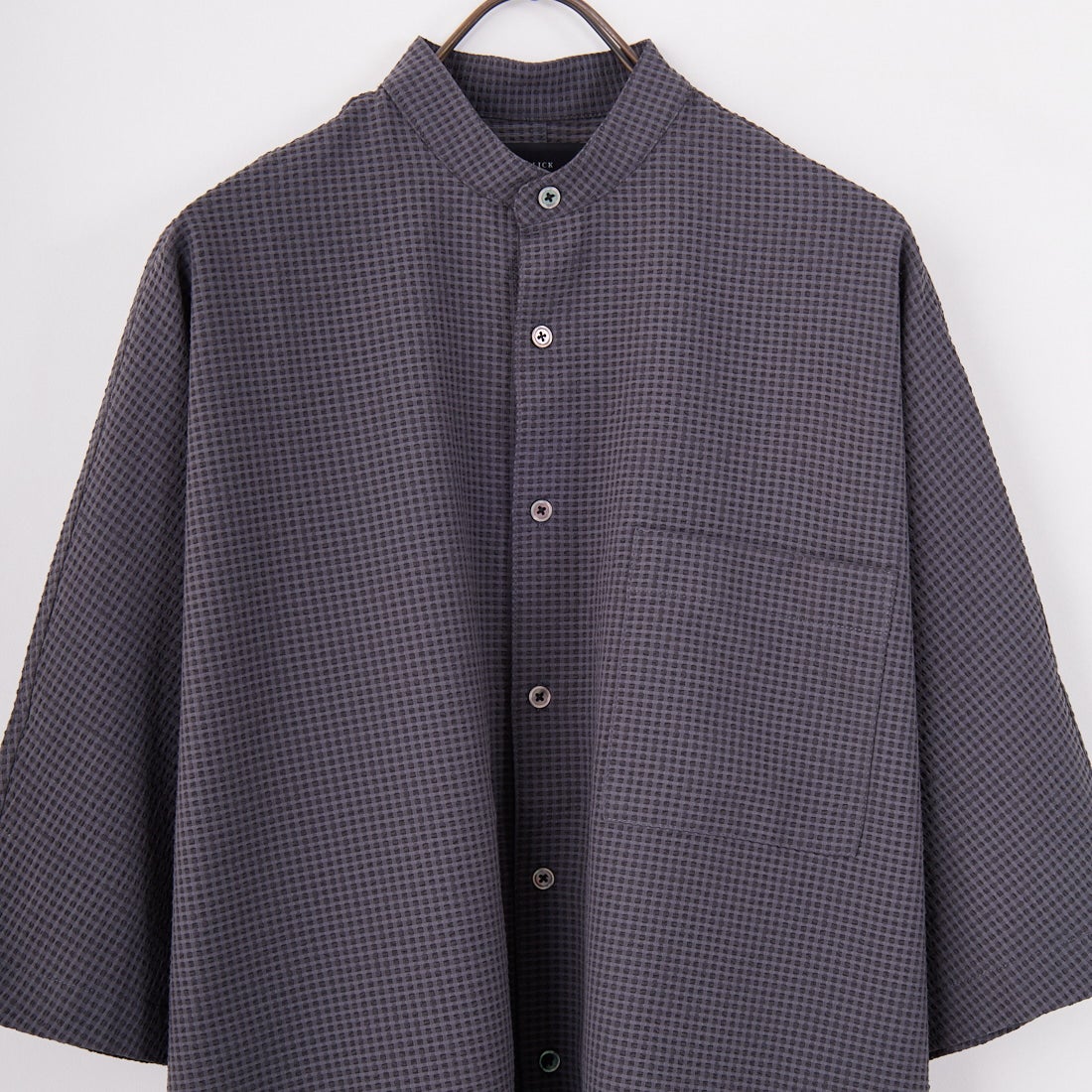 SLICK [スリック] ドットエアーシアサッカー ドルマンスリーブシャツ [5220112] 720 COAL B