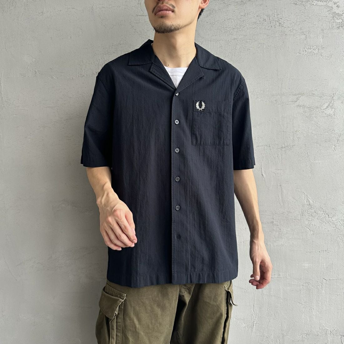 FRED PERRY [フレッドペリー] クレープコットン ショートスリーブ