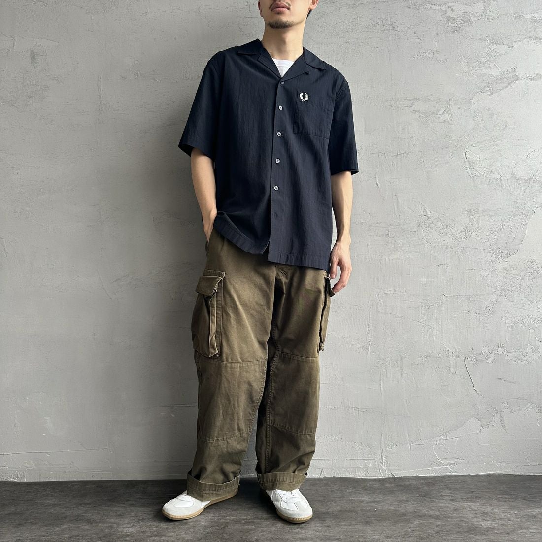 FRED PERRY [フレッドペリー] クレープコットン ショートスリーブ