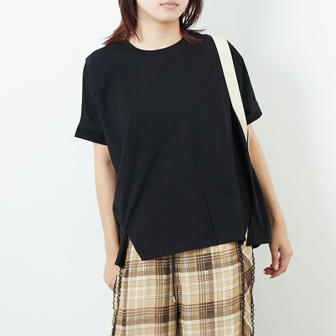 801 ﾌﾞﾗｯｸ&&モデル身長：167cm 着用サイズ：F&&