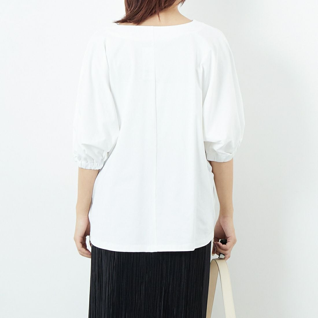 Jf Ready Made [ジェイエフレディメイド] シルケットドルマンスリーブプルオーバー [3101106] 104 ｵﾌｼﾛ &&モデル身長：167cm 着用サイズ：F&&