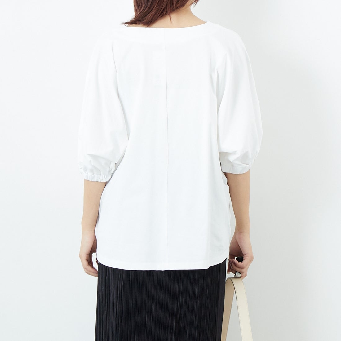 Jf Ready Made [ジェイエフレディメイド] シルケットドルマンスリーブプルオーバー [3101106] 104 ｵﾌｼﾛ &&モデル身長：167cm 着用サイズ：F&&