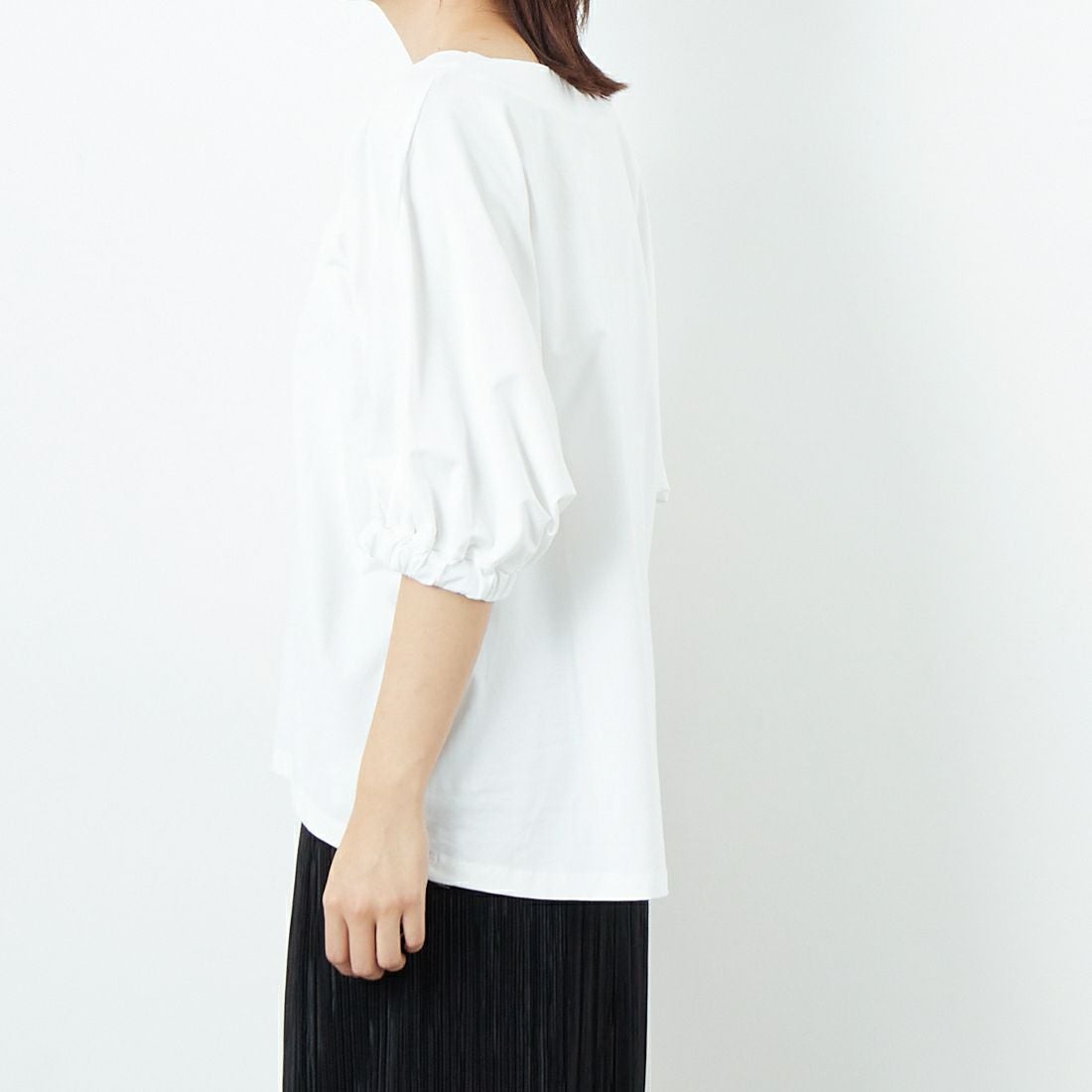 Jf Ready Made [ジェイエフレディメイド] シルケットドルマンスリーブプルオーバー [3101106] 104 ｵﾌｼﾛ &&モデル身長：167cm 着用サイズ：F&&